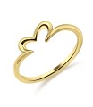 Silver Ring Half Heart NSR-209